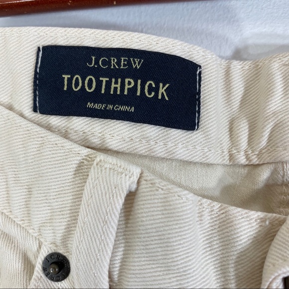 J Crew toothpick ankle jeans in ecru - Picture 7 of 8